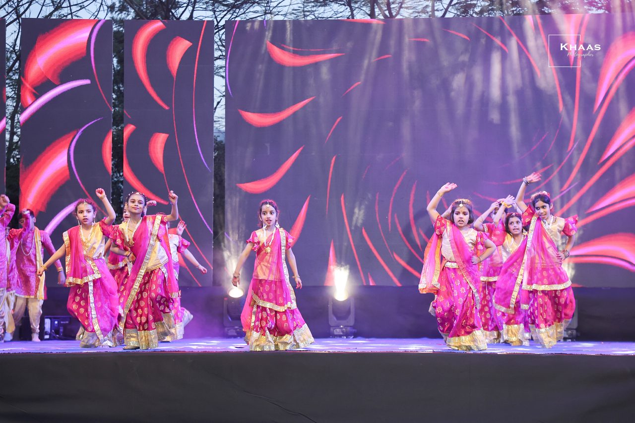 Students performing at a school cultural event