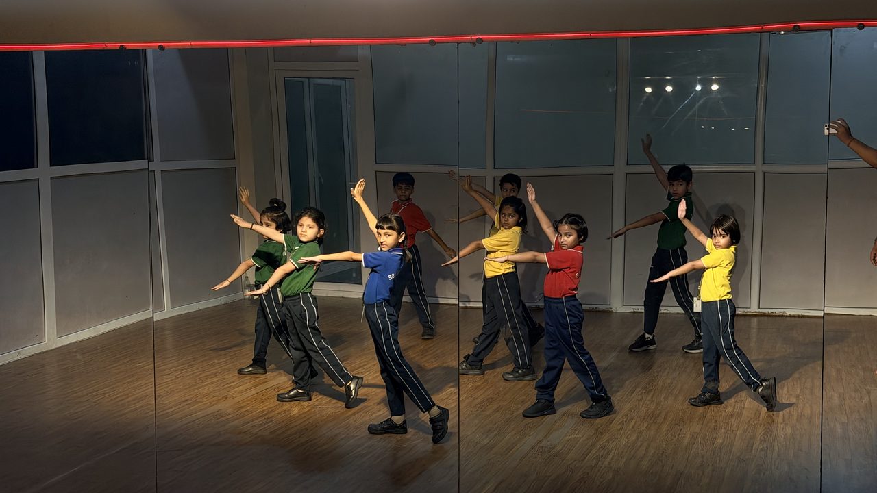 Dancing at Sheoran International School