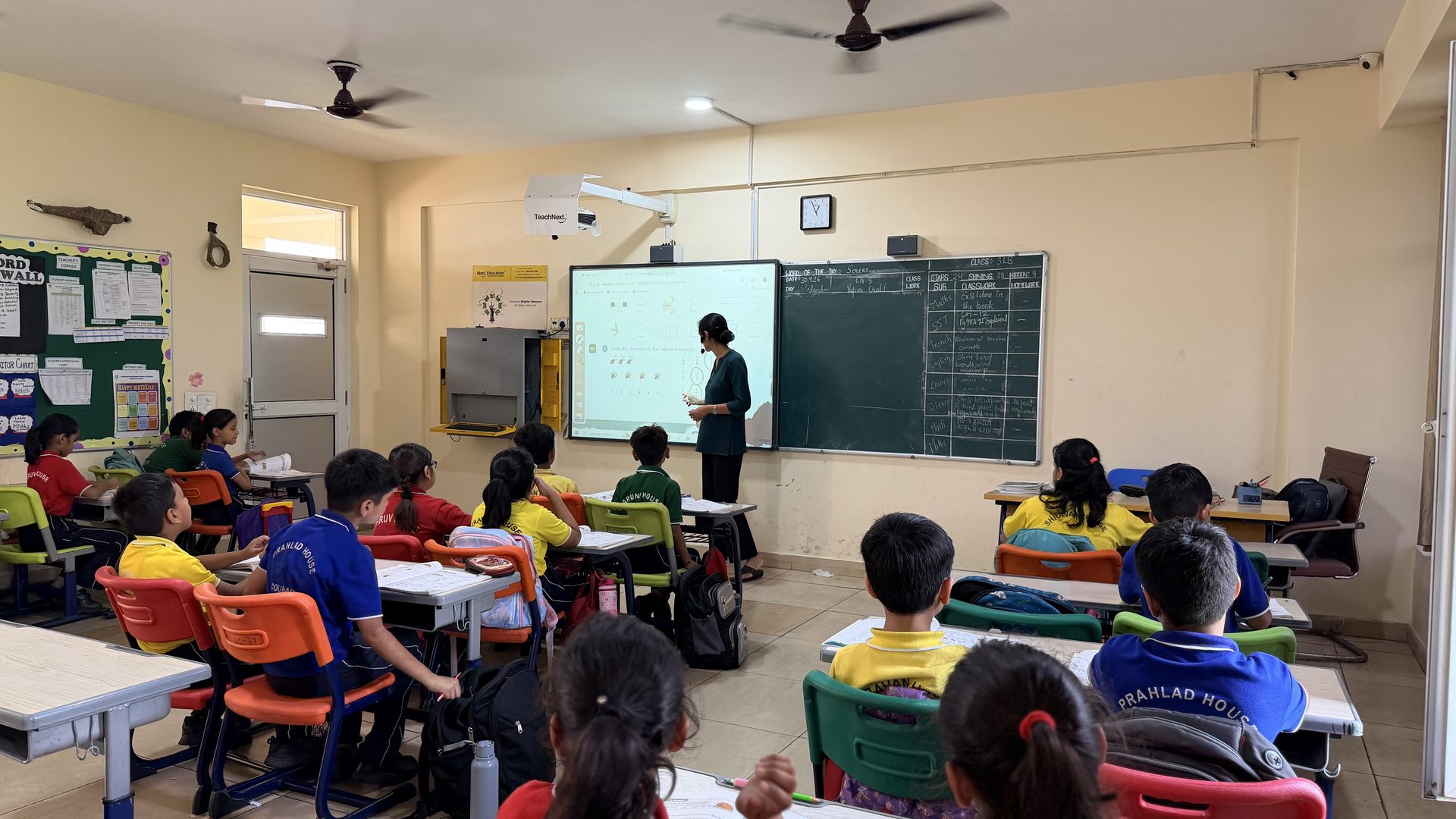 Students in a smart classroom