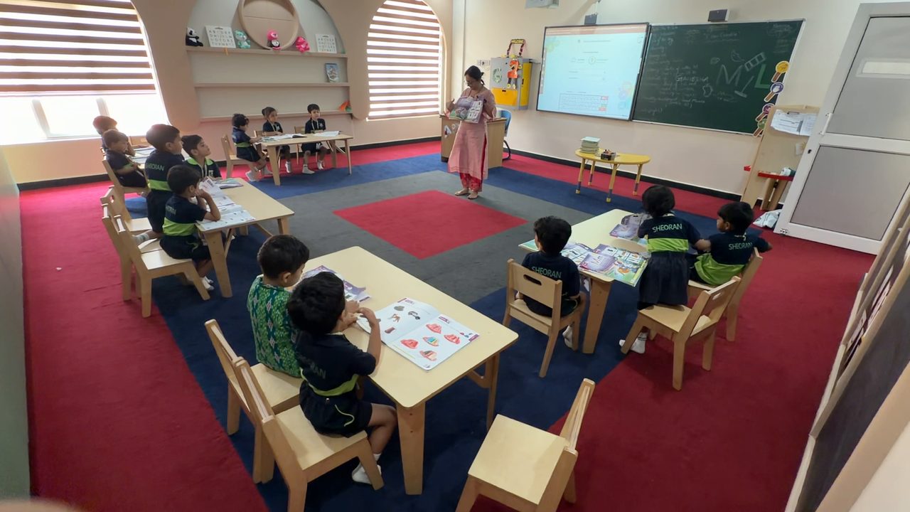 Primary school classroom at Sheoran International School